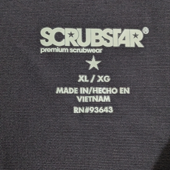 Scrubstar Women's Gray Soft Stretch V-Neck Scrub Top, Size XLarge, New With Tag - Picture 3 of 3